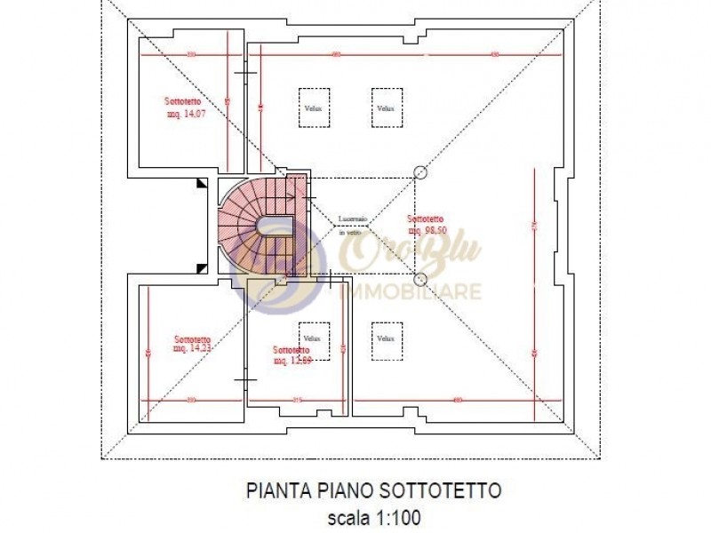 planimetria - Villa singola in vendita a Forte dei Marmi