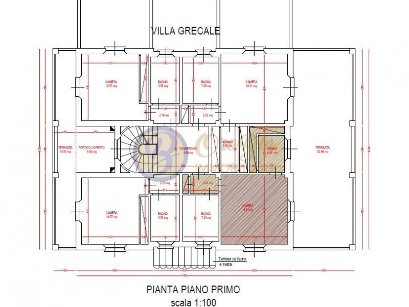 planimetria - Villa singola in vendita a Forte dei Marmi