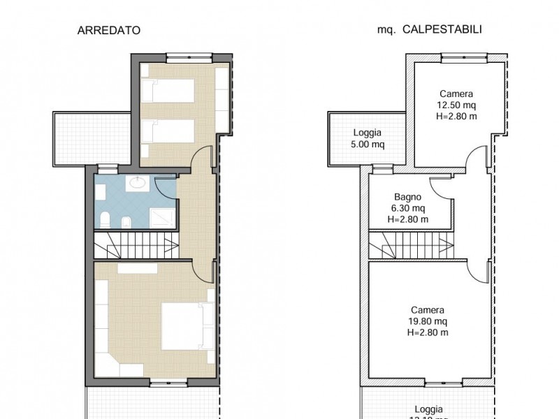 planimetria - Bifamiliare in vendita a Camaiore