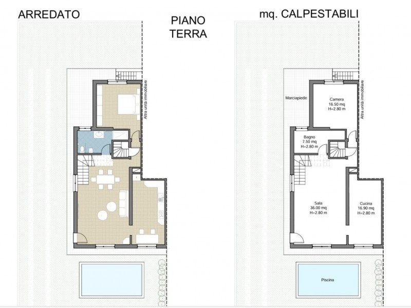 planimetria - Bifamiliare in vendita a Camaiore