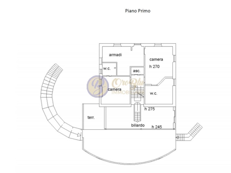 planimetria - Villa singola in vendita a Massarosa