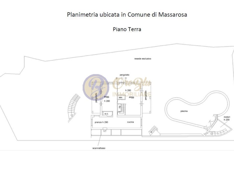 planimetria - Villa singola in vendita a Massarosa