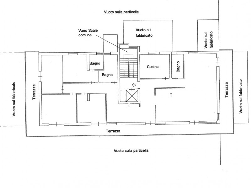 planimetria - Attico in vendita a Carrara