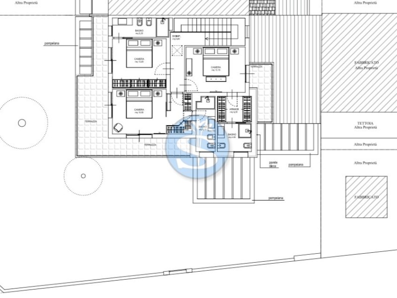 planimetria - Villa singola in vendita a Forte dei Marmi