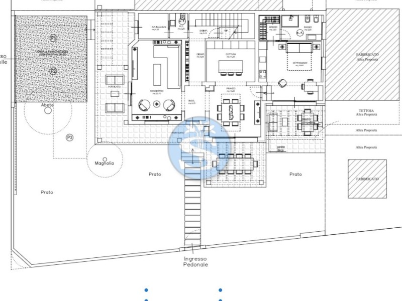 planimetria - Villa singola in vendita a Forte dei Marmi