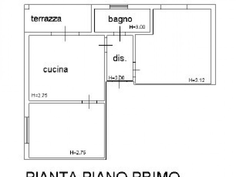 planimetria - Appartamento in vendita a Pietrasanta