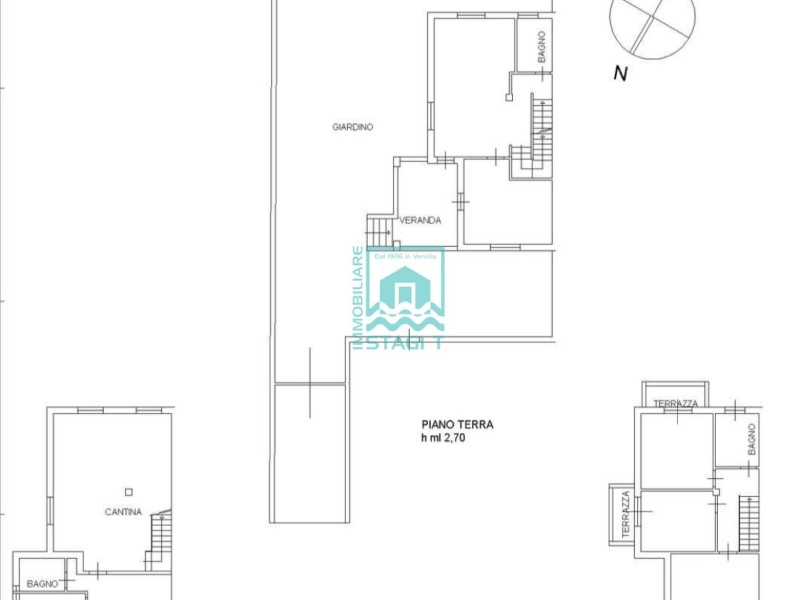 planimetria - Bifamiliare in vendita a Camaiore